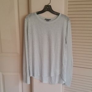 Vince Linen Pullover Sweater Top, Light Blue - M
